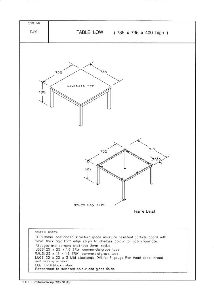 Table, Low, Square